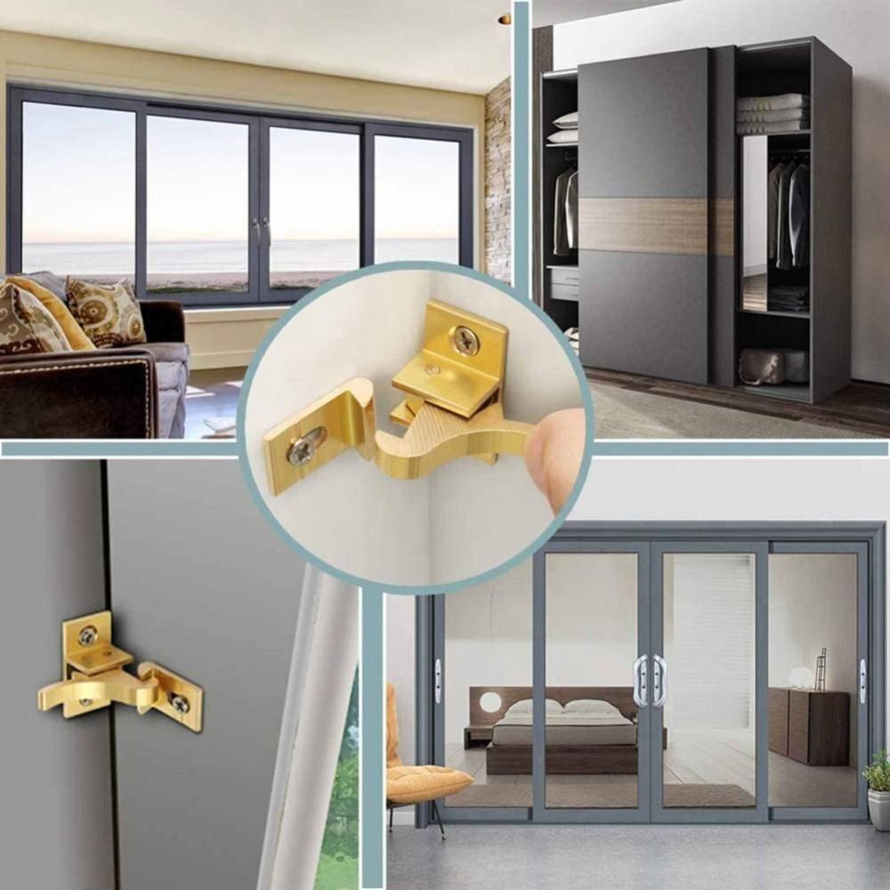 Home Improvement Noise - レトロ真鍮鳥型ラッチロック、住宅改修用窓フック、ドアエルボバックル、低騒音自動ドアキャッチ、キャビネット用