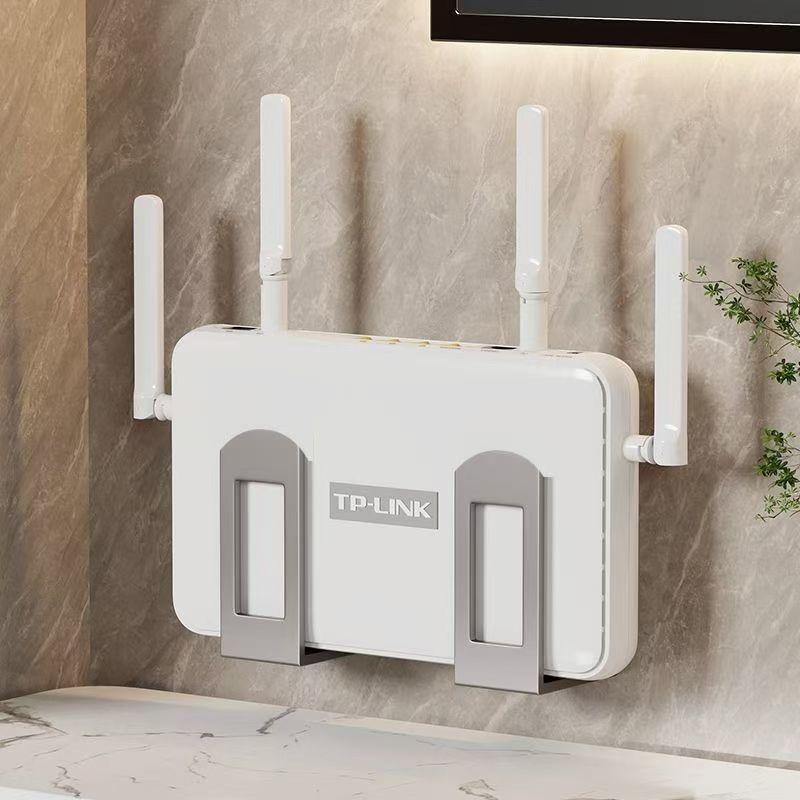 Home Improvement Tim - 2個入り壁掛けルーター収納ボックス Wifiデバイスサポートブラケットセットトップボックス配置ラック ホームシアターA/V固定具