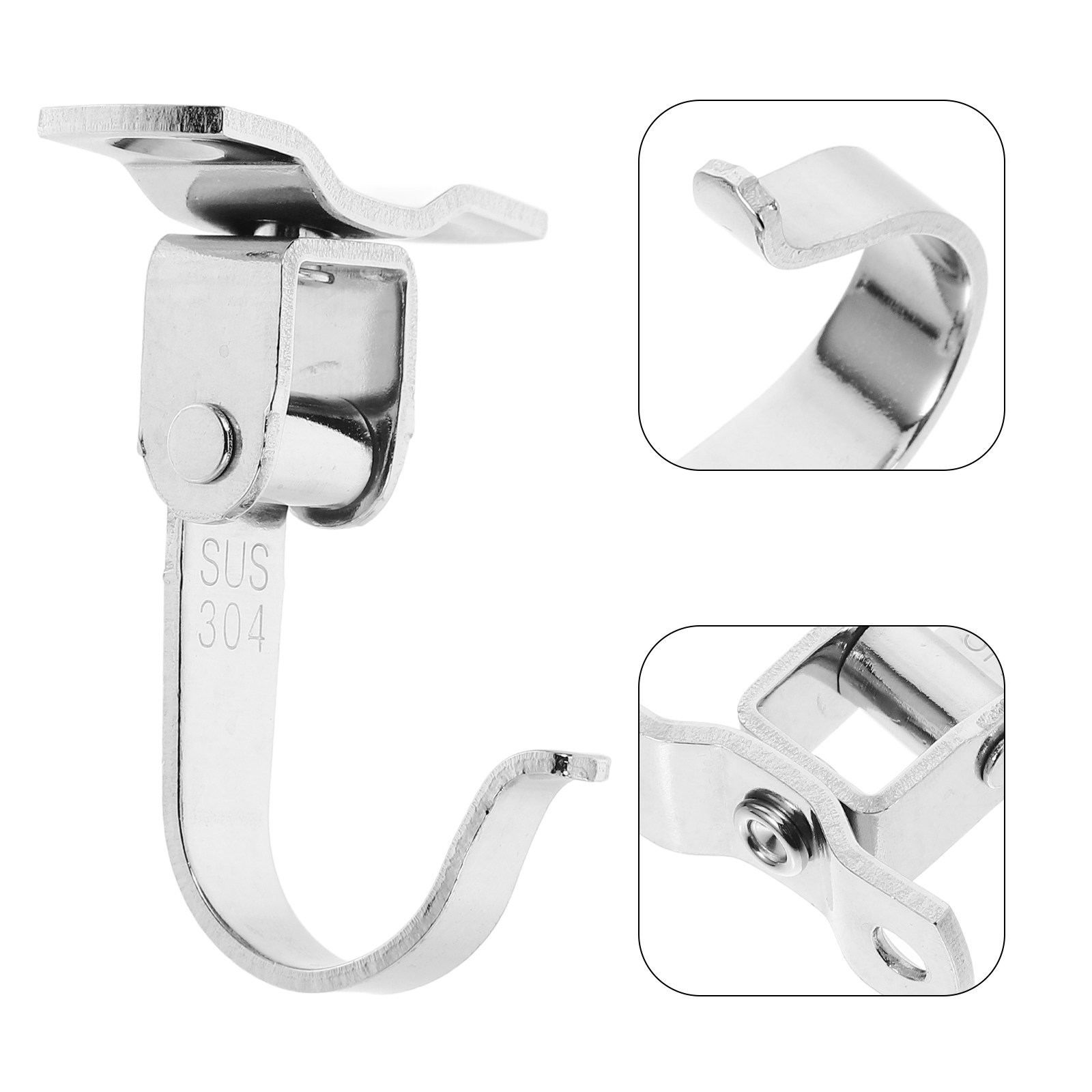 Ceiling Fan Mount - 2 個のステンレス鋼天井フック高耐久回転マウントブラケットプロジェクタースクリーンプラントハンガーバードフィーダーファン風鈴用
