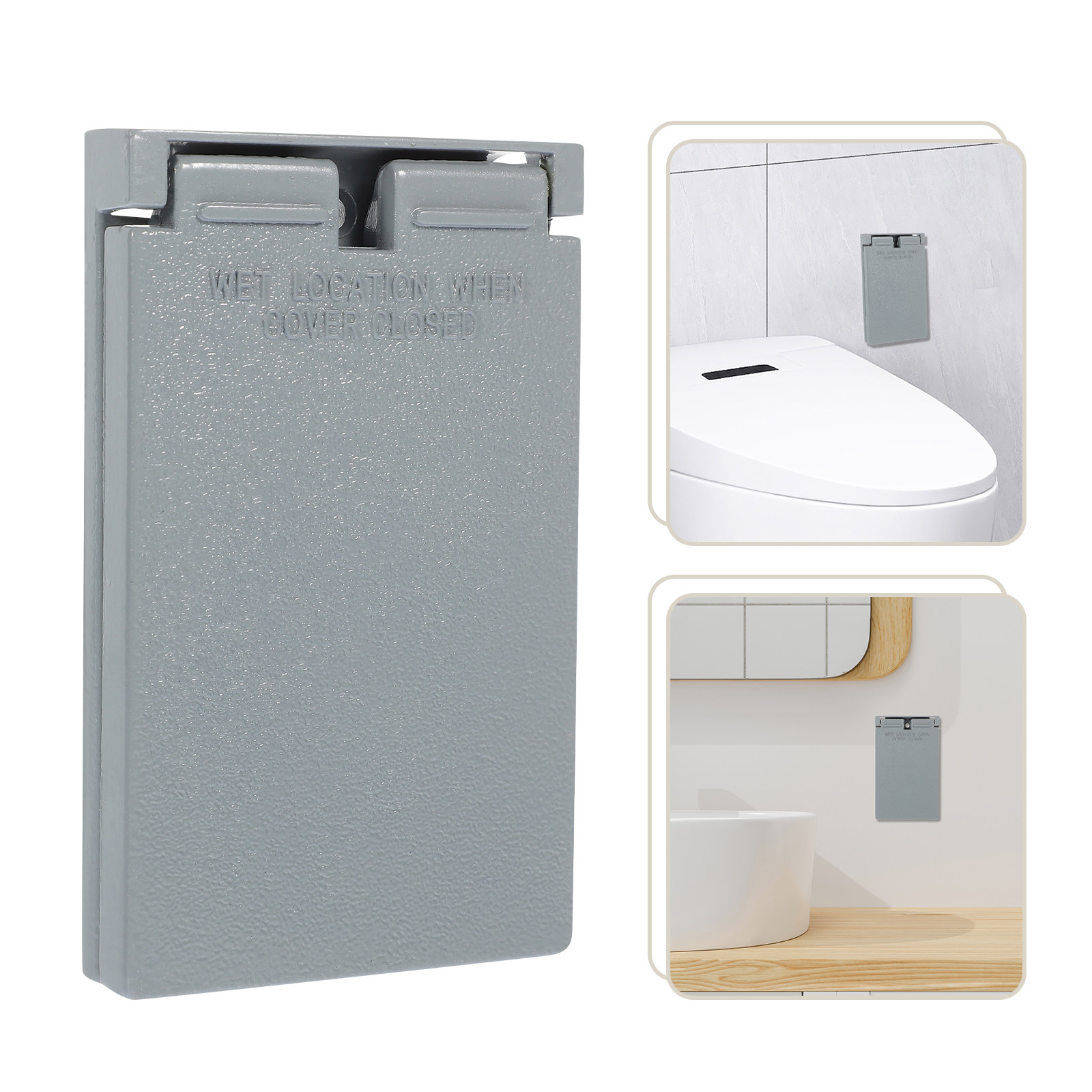 Home Improvement Outlet - 高級アルミニウム製バスルーム用コンセントカバー。防水仕様で、家庭用、屋外用プラグキャップとして、再利用可能。