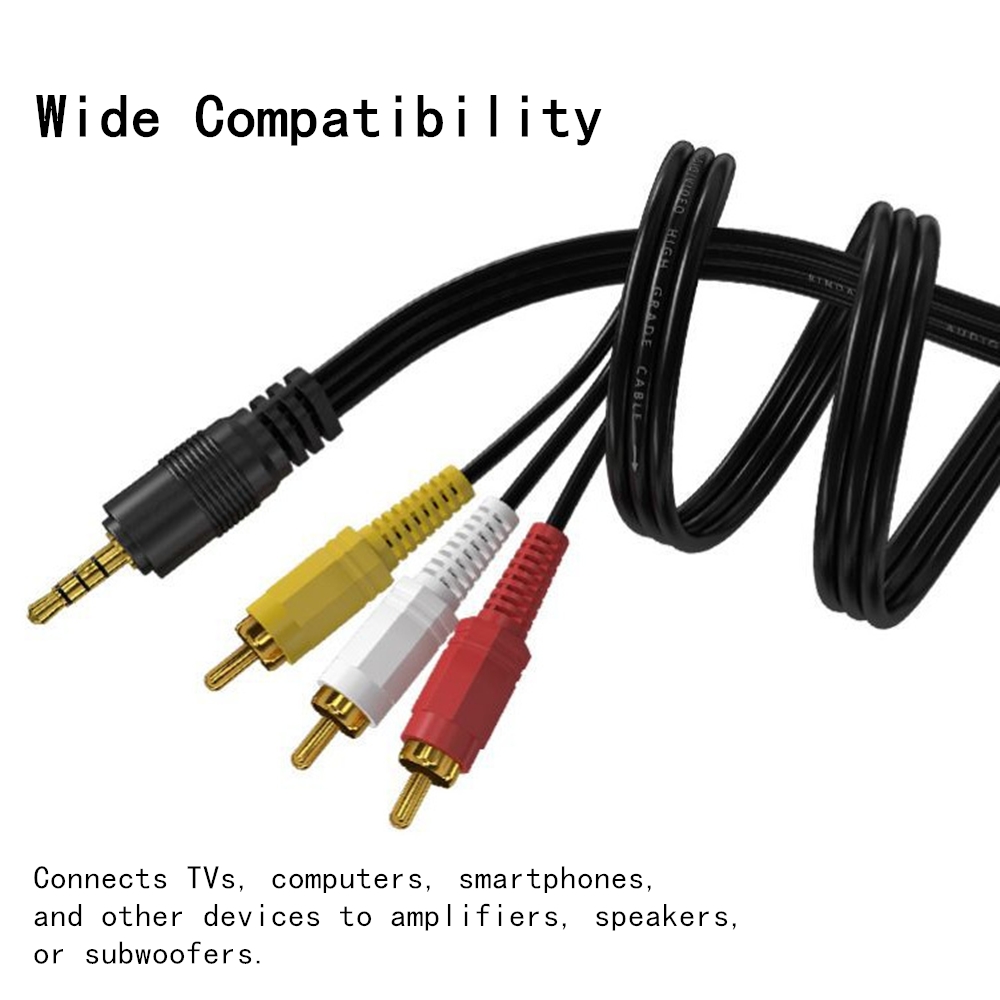 Home Improvement Videos - 3.5 ミリメートルに 3 RCA オーディオビデオケーブル金メッキ AV