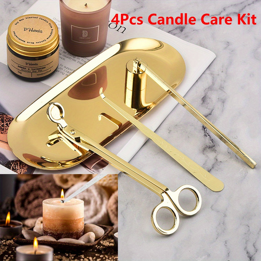 4 ピース/セット高級キャンドルケアキットステンレス鋼芯トリ - Home Improvement Kit のレビューと価格