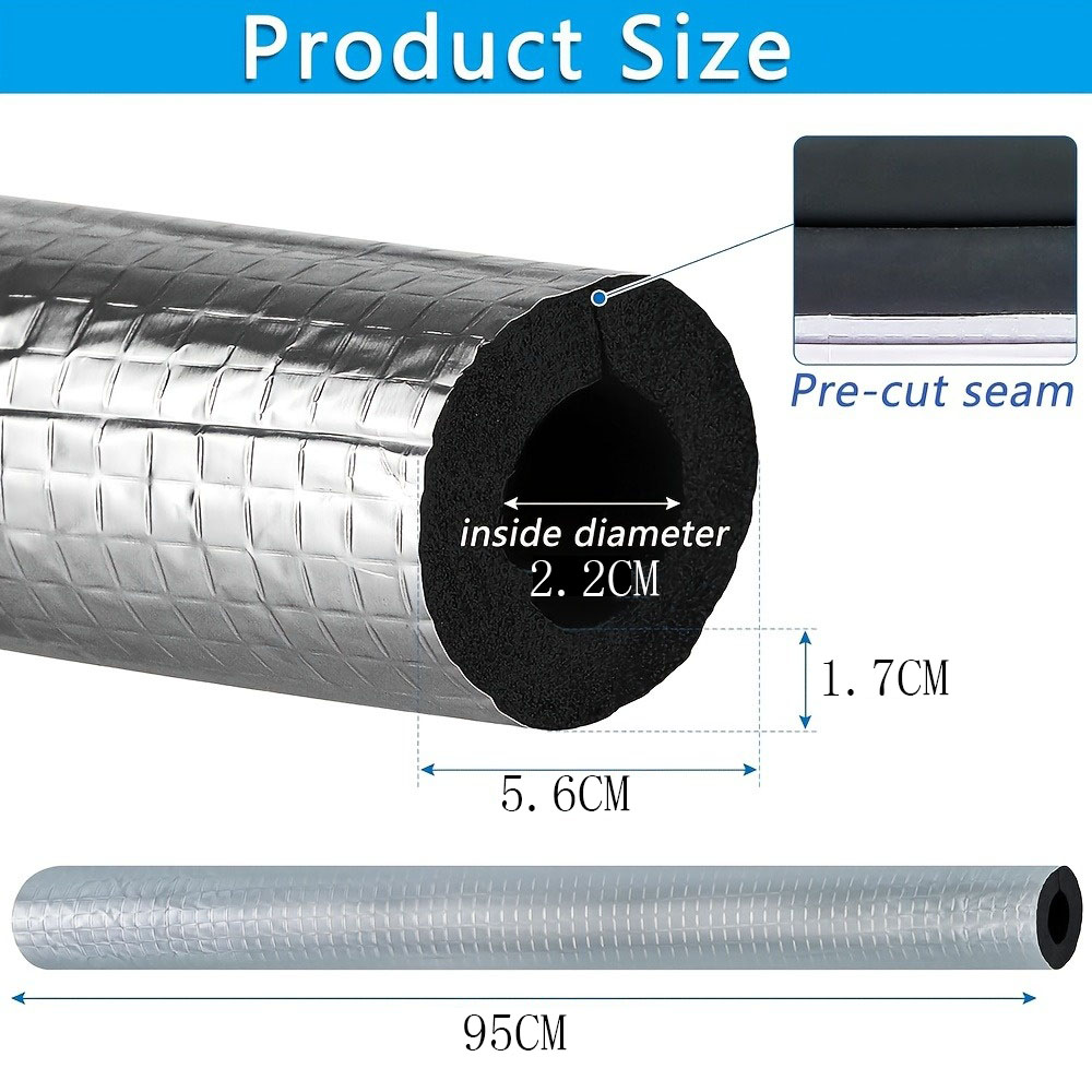 自己粘着式オープンタイプフォームパイプ断熱スリーブ アルミ箔 - Pipe Insulation Foam のレビューと価格