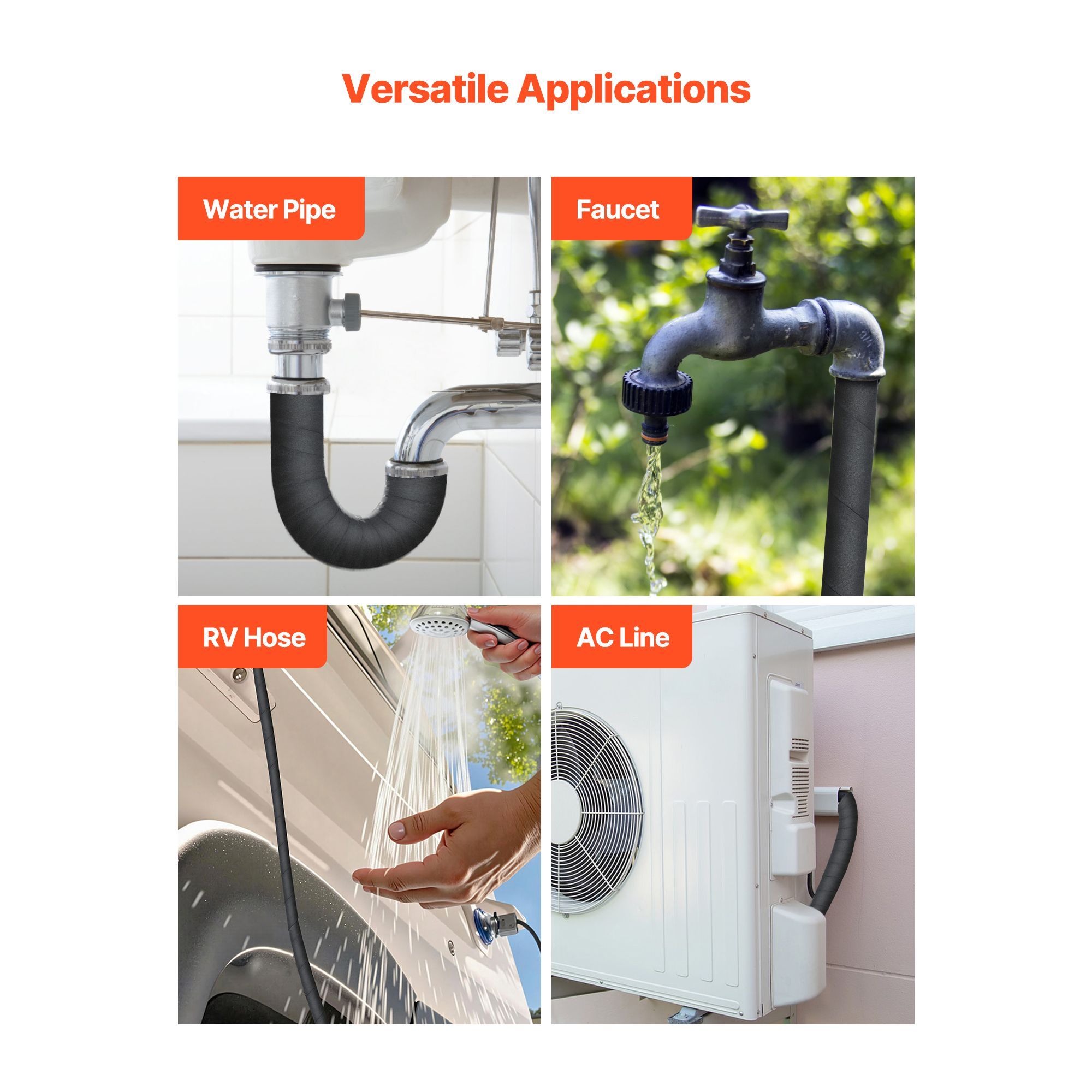 パイプ断熱ラップ、14フィート×2インチのパイプ断熱フォーム - Pipe Insulation Foam のレビューと価格
