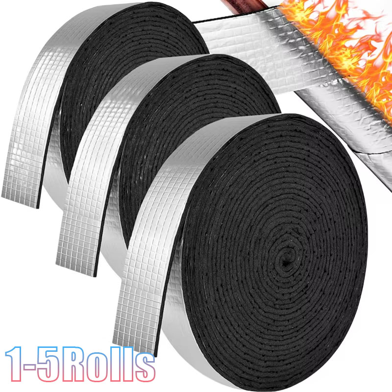 1-5 ロールアルミ箔フォームパイプ断熱テープ自己粘着性屋外 - Pipe Insulation Foam のレビューと価格