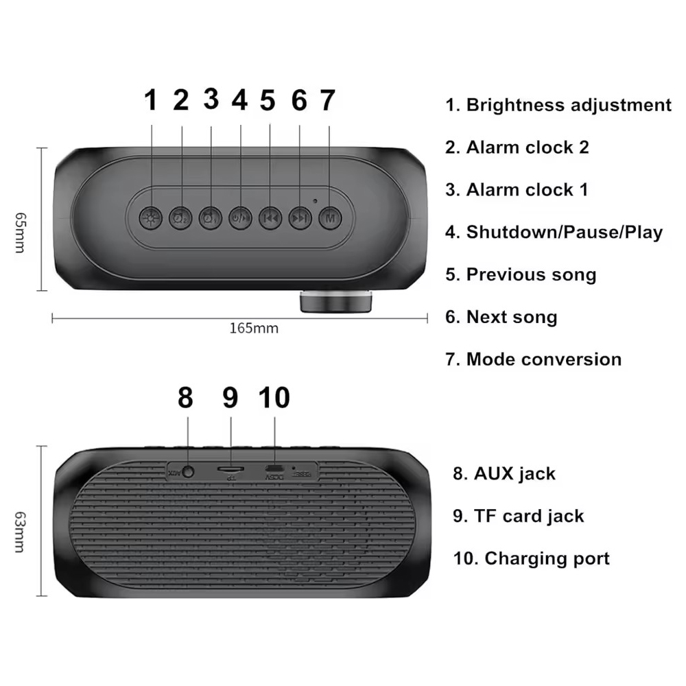ワイヤレス Bluetooth スピーカー目覚まし時計ポータ - Home Improvement Videos のレビューと価格