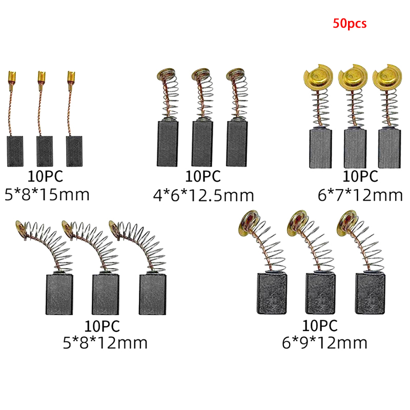 50個入りカーボンブラシ交換キット ドリル、サンダー、グライ - Home Improvement Kit のレビューと価格