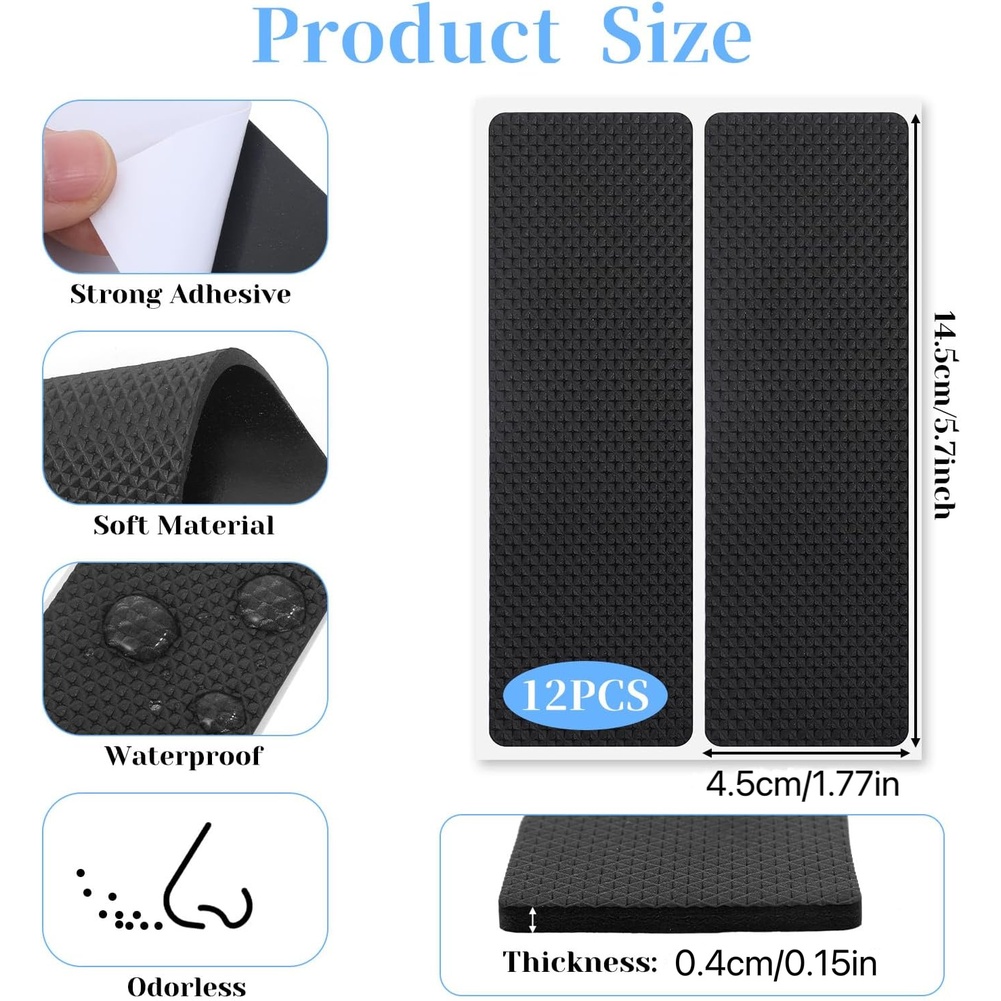 14.5x4.5cm ブラック EVA ノンスリップパッド  - Home Improvement Noise のレビューと価格