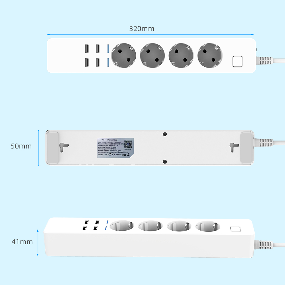スマート電源タップ Wifi 4 EU コンセント プラグ  - Home Improvement Outlet のレビューと価格